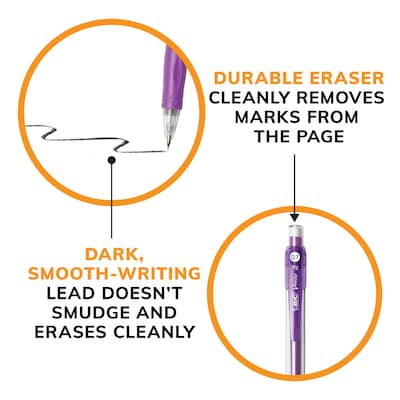 BIC Velocity Mechanical Pencil, 0.7mm, #2 Hard Lead, 5/Pack (MV7P51-BLK)