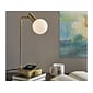 Adesso Windsor LED Desk Lamp, 17.5", Antique Brass/White (3214-21)