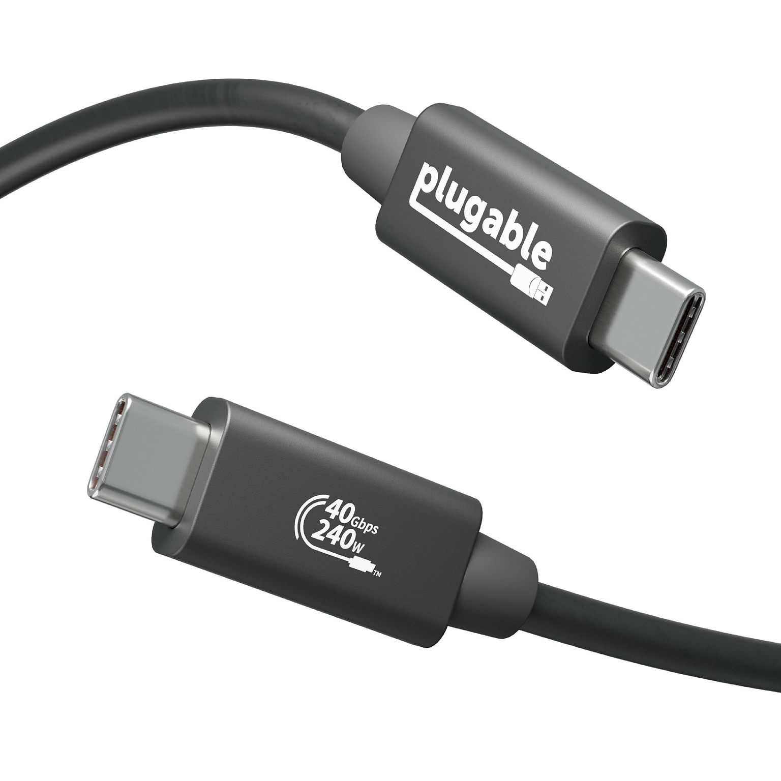 PLUGABLE USB4 EPR 3.3 Cable, 240W, Black (USB4-240W-1M)