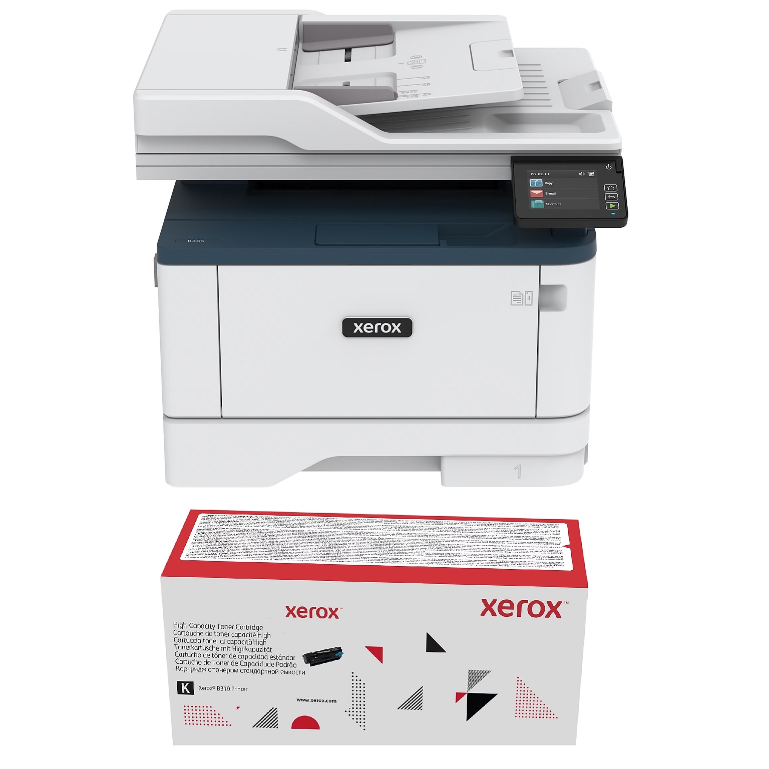 Xerox B305 Wireless Black & White All-in-One Laser Printer (B305/DNI) With High Yield Toner Cartridge
