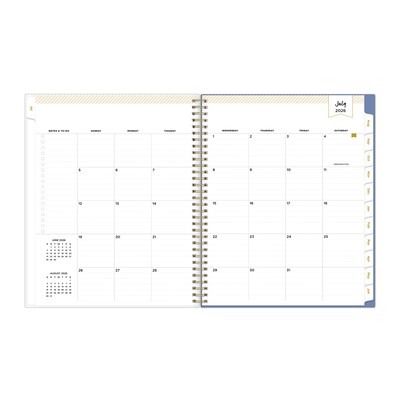 2026-2027 Blue Sky Day Designer Flutter 8.5" x 11" Academic Weekly & Monthly Planner, Plastic Cover (136685-A27)