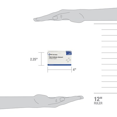 First Aid Only Triple Antibiotic Ointment Packets, 0.03 oz., 25/Box (G460)