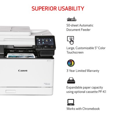 Canon Color imageCLASS MF751Cdw Wireless Color All-in-One Laser Printer (5455C015)