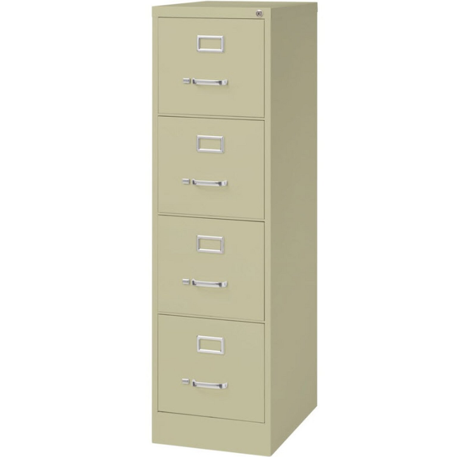 Lorell Fortress Series 22 4-Drawer Vertical File Cabinet, 15W x 22D, 52H, Putty (LLR42293)