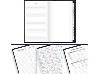 2025 AT-A-GLANCE 3.5" x 6" Monthly Planner, Faux Leather Cover, Black (70-064-05-25)
