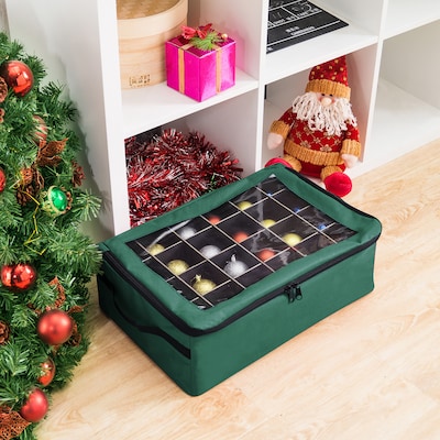 Tiny Tim Totes Ornament Storage Box, Green (83-DT5575)