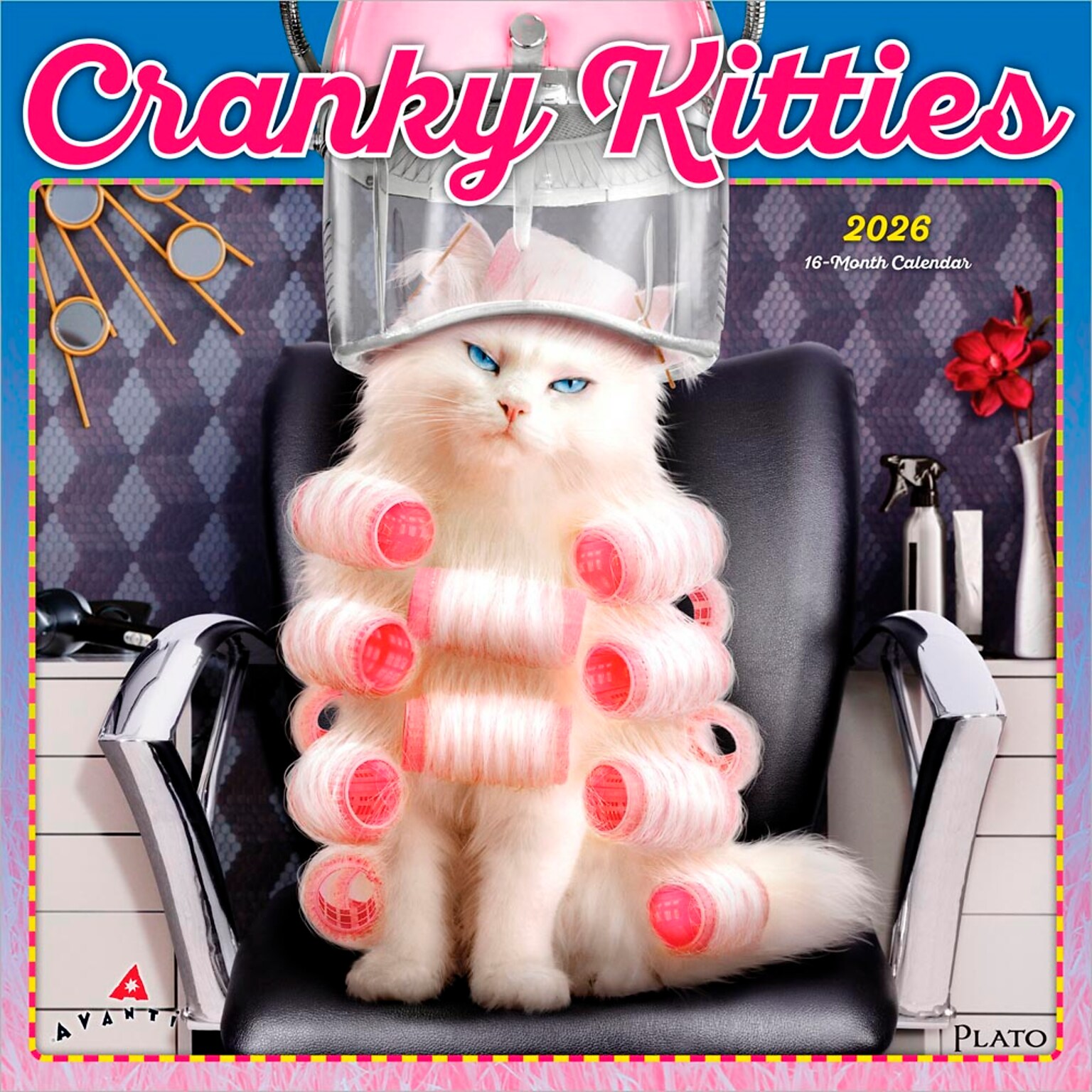 2026 Plato Avanti Cranky Kitties 12 x 12 Monthly Wall Calendar (9798330701421)