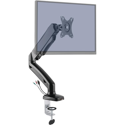Lorell Adjustable Single Monitor Mounting Arm, Up to 32" Monitor, Black (LLR99800)