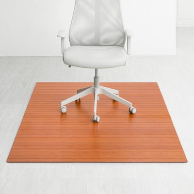 Anji Mountain Standard Bamboo Carpet & Hard Floor Chair Mat, 48 x 72, Walnut (AMB24055)