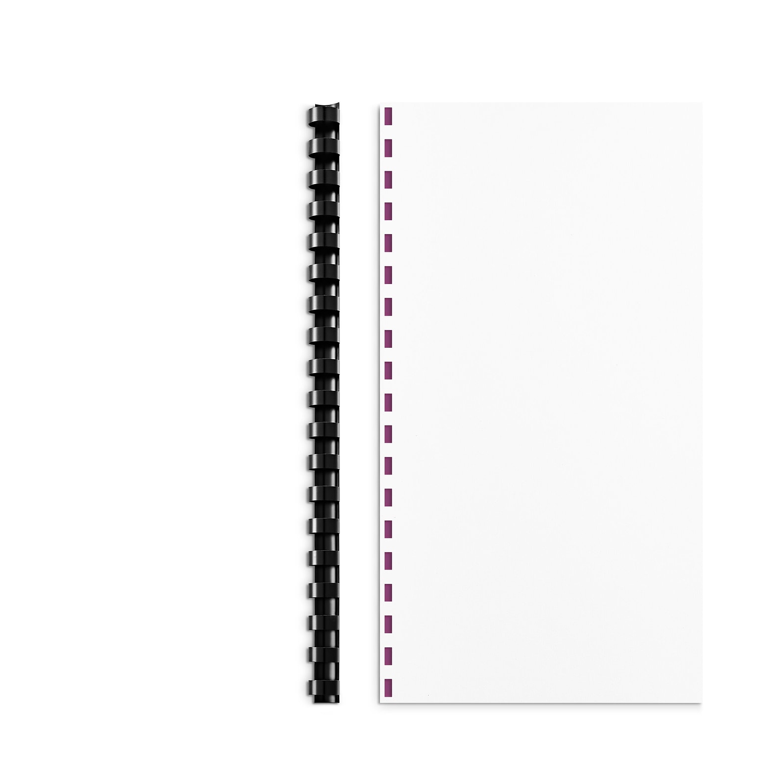 Staples® 1/2 Plastic Binding Spine Comb, 90 Sheet Capacity, Black, 25/Pack (17459/ST17459)