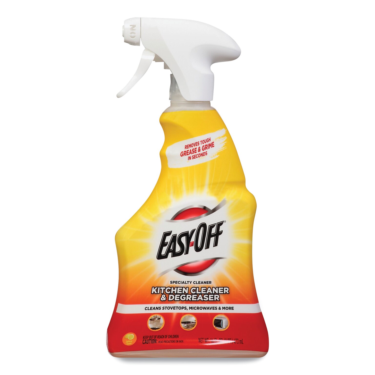 EASY-OFF® Kitchen Degreaser, Lemon Scent, 16 oz Spray Bottle