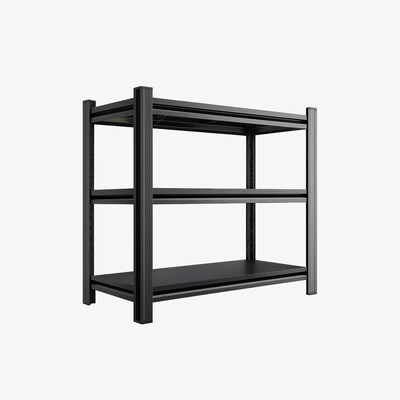 FlexiSpot 3-Shelf Metal Multi-Functional Storage Rack, 39.5 x 39.4 x 13.8, Black (CJ025-DJ)