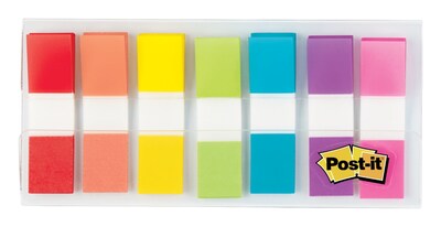 Post-it® Flags, .47" x 1.7", Assorted Colors, 190 Flags (683-7CF)