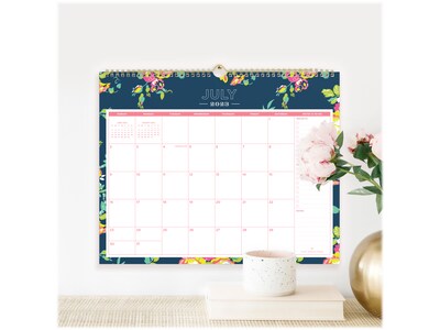 2023-2024 Blue Sky Day Designer Peyton Navy 15 x 12 Academic Monthly Wall Calendar (107934-A24)