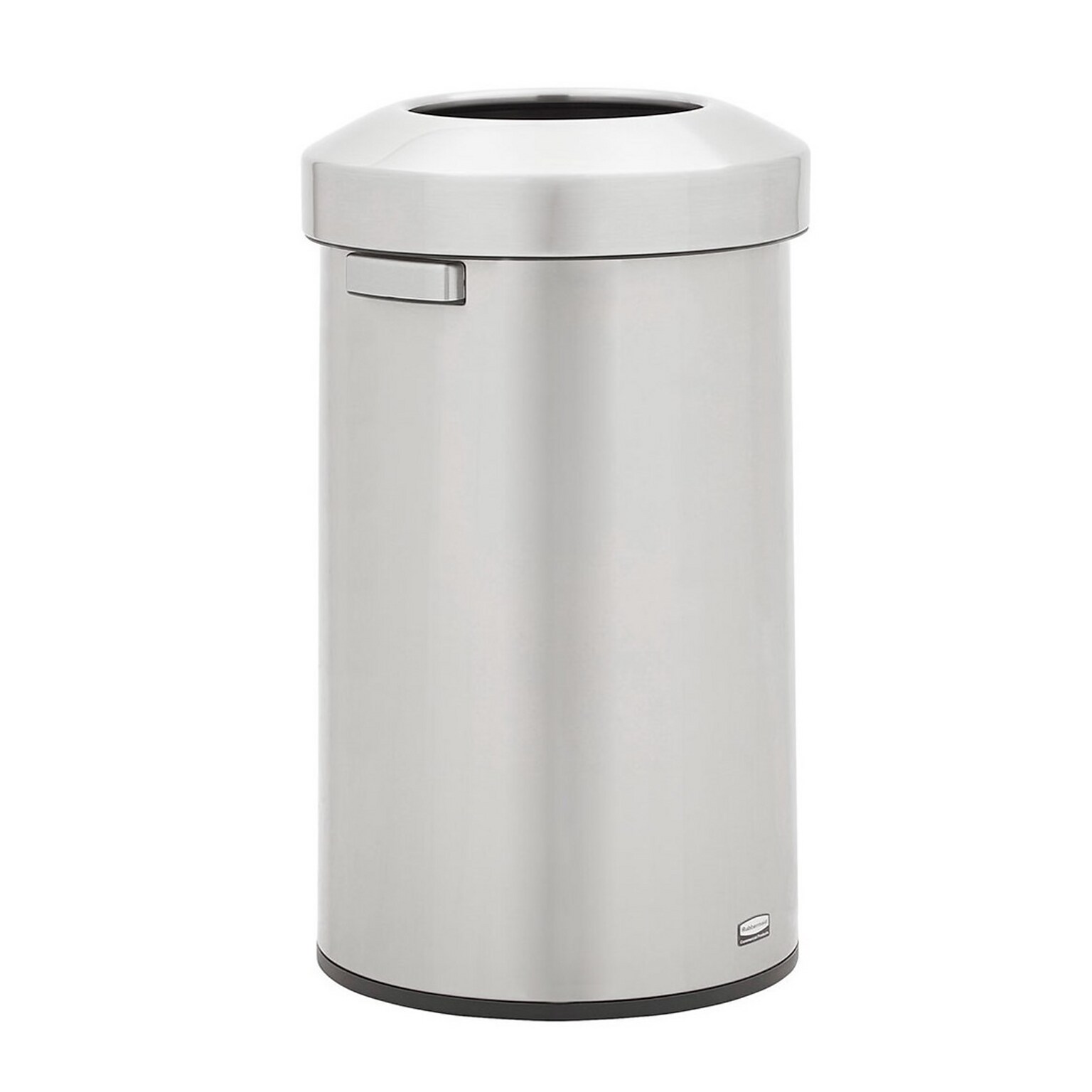 Rubbermaid Refine Stainless Steel Indoor Trash Can with Open Lid, 23 Gallon, Silver (2147584)