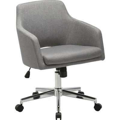 Lorell Resimercial Low-back Modern Fabric Swivel Task Chair, Gray (LLR68570)