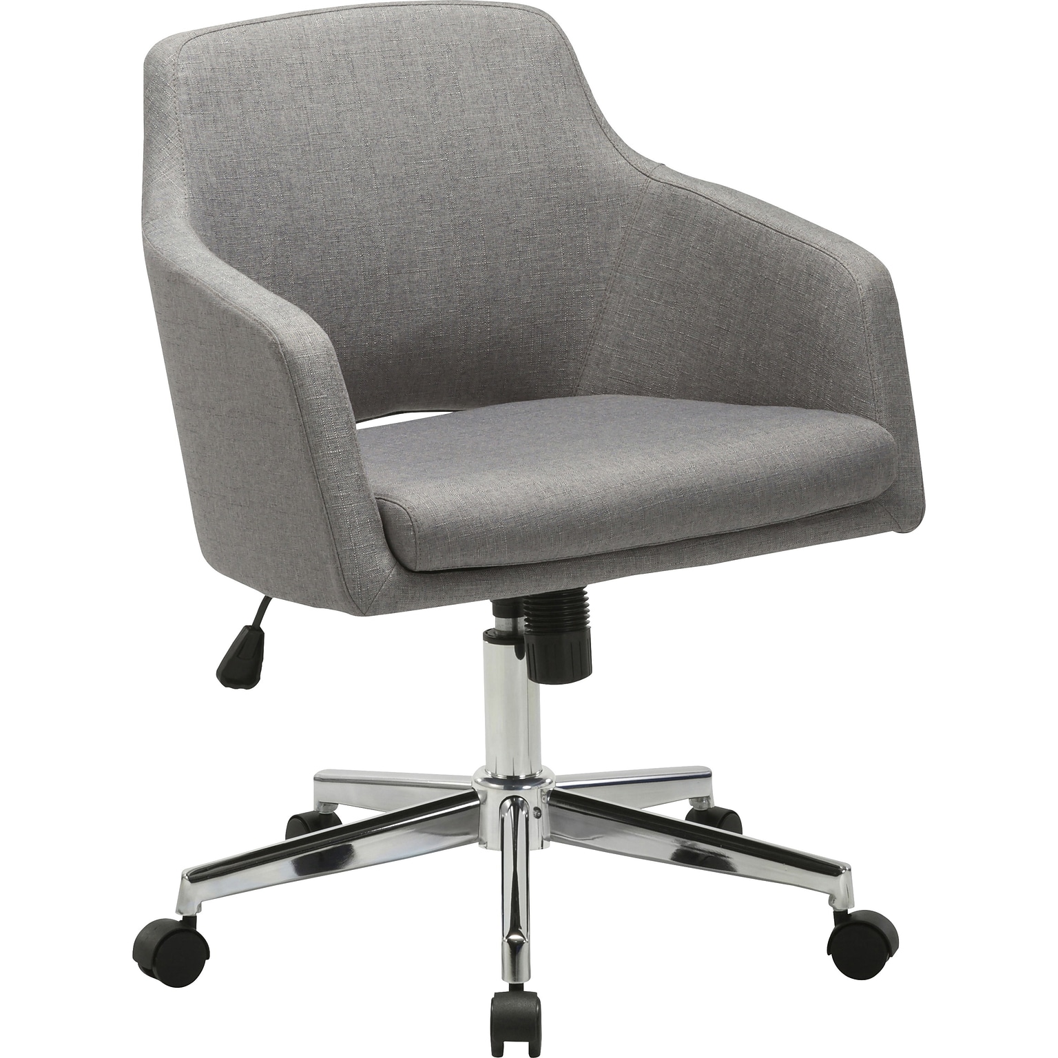 Lorell Resimercial Low-back Modern Fabric Swivel Task Chair, Gray (LLR68570)