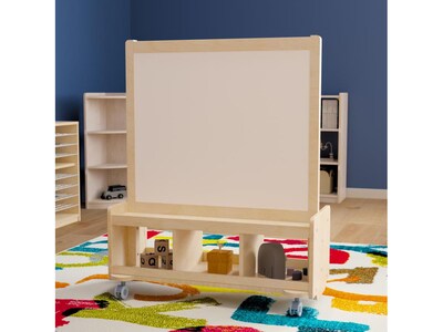 Flash Furniture Bright Beginnings 2-Person Art Station, 39.5", Brown Birch Plywood (MK-ME09050-GG)