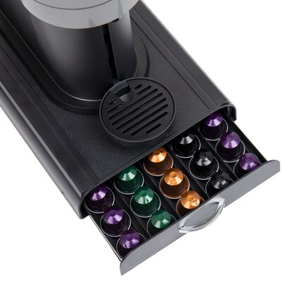 Mind Reader Plastic Nespresso Capsule Storage Drawer, 50 Pod Capacity, Black (NESTRY4PC-BLK)
