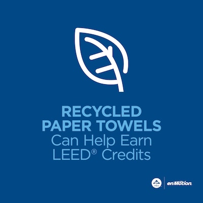 enmotion Recycled Hardwound Paper Towels, 1-Ply, 800 ft./Roll, 6 Rolls/Carton (89480)