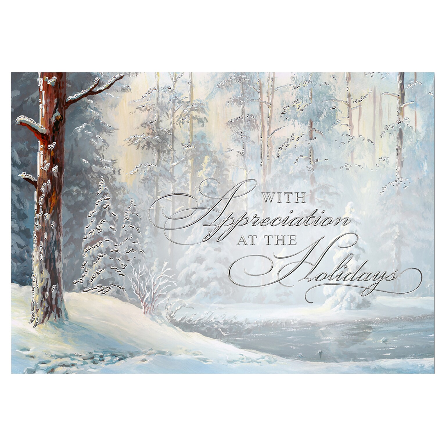 Custom Frosty Appreciation Cards, with Envelopes, 7 7/8 x 5 5/8  Holiday Card, 25 Cards per Set