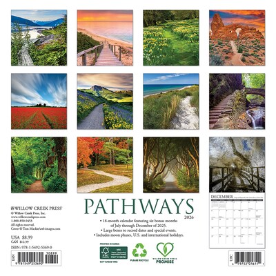 2026 Willow Creek Pathways 7 x 7 Monthly Wall Calendar (53690)