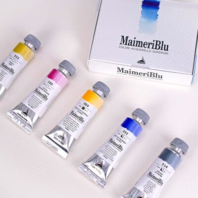MaimeriBlu Watercolor Paint Introduction Set, 12ml, 5 Pieces (MAI1698050)