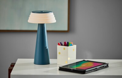 Adesso Jacky LED Table Lamp, Dusty Blue (3112-07)