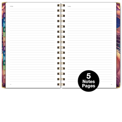 2027 Excello Brands 6" x 8" Weekly & Monthly Standard Planner, Paperboard Cover, Pastel Peacock (FSHN-CY27-58-61)