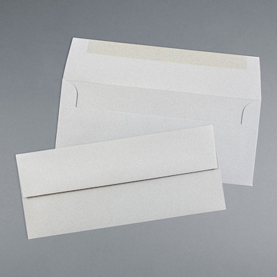 JAM Paper Open End #10 Business Envelope, 4 1/8" x 9 1/2", Granite Grey, 50/Pack (900787003I)