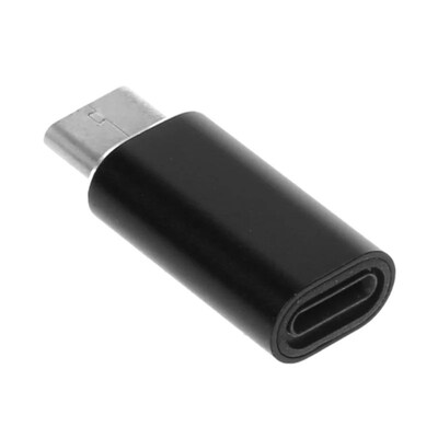 4XEM USB-C to 8-Pin Lightning Adapter, Male to Female, Black (4XUSBCM8PINFB)
