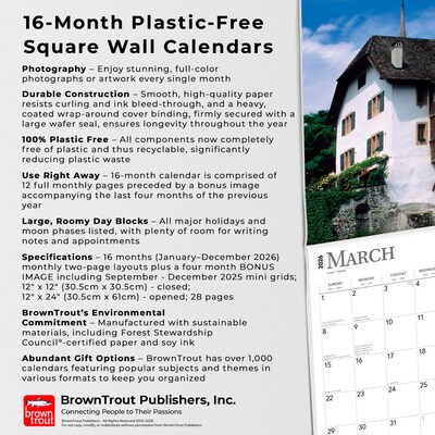 2026 BrownTrout Switzerland 12" x 12" Monthly Wall Calendar (9798330705757)