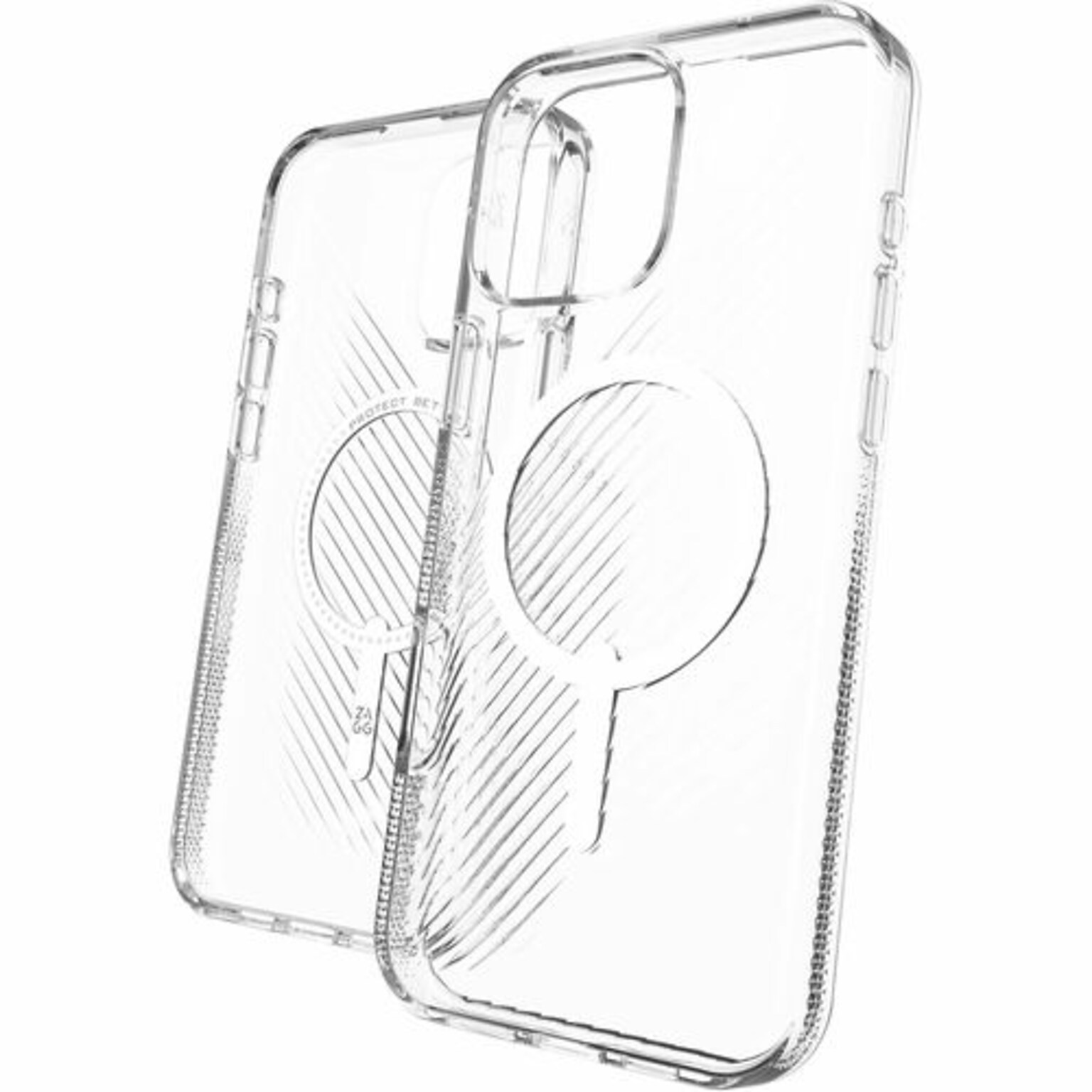 Zagg Luxe Snap MagSafe Phone Case for iPhone 16 Pro Max, Shock Absorbing, Clear (702315013)