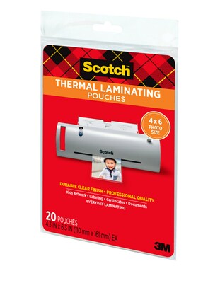 Scotch® Lamination Thermal Laminating Pouches, Photo, 5 Mil (TP590020)