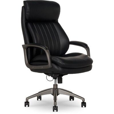 La-Z-Boy Nova Ergonomic Polyurethane Swivel Executive Chair, Black (52372-BLK)