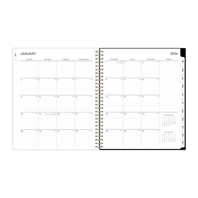 2026 Blue Sky Baccara Dark Floral 8" x 10" Monthly Personal Planner (110216-26)
