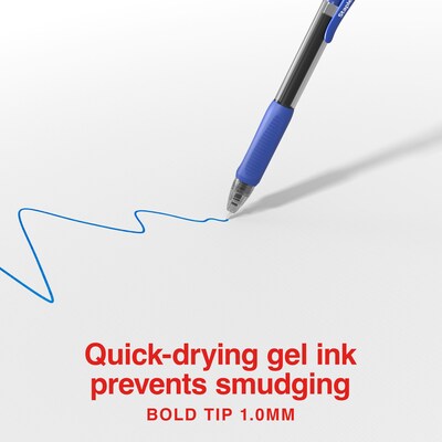 Staples ProGel™ Retractable Gel Pen, Bold Point, 1.0mm, Blue Ink, 36 Pack (ST62587)