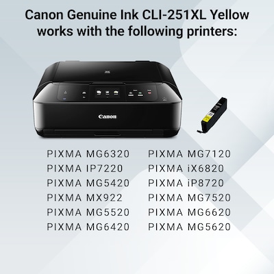 Canon 251XL Yellow High Yield Ink Cartridge (6451B001)