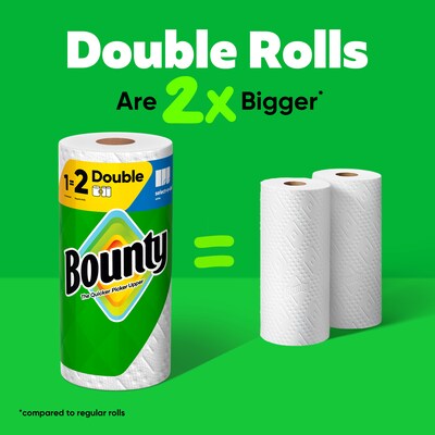 Bounty Select-A-Size Double Roll Paper Towels, 2-ply, 82 Sheets/Roll, 12 Rolls/Pack (66541/06130)