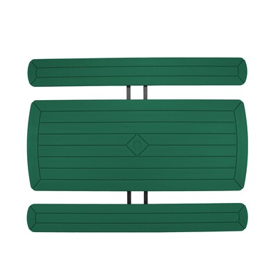 National Public Seating BMPT Series 30" x 72" Heavy Duty Picnic Folding Table, Green (BMPT3072-BK06)