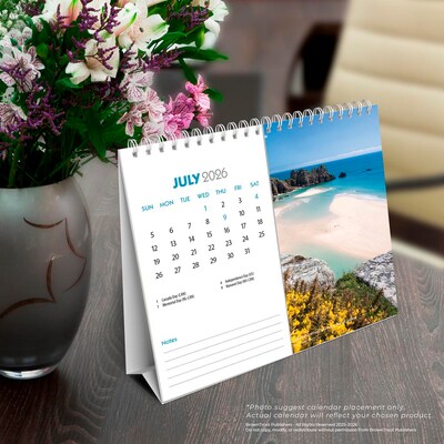 2026 BrownTrout Beaches 7.5" x 6" Monthly Desk Calendar (9798330702343)