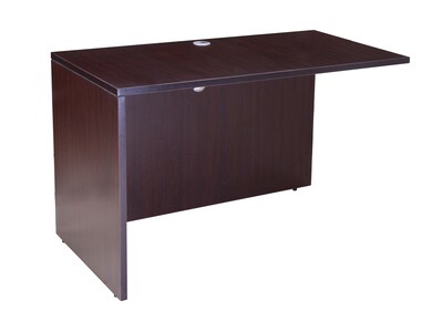 Boss Office Products 71" L-Shaped Desk with File Pedestal and Lateral File, Mocha (GROUPA9-MOC)