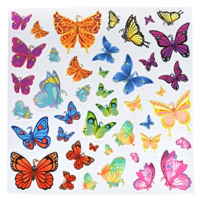 Ready2Learn Foam Butterfly Stickers, Multicolored, 172/Pack (CE-10084)
