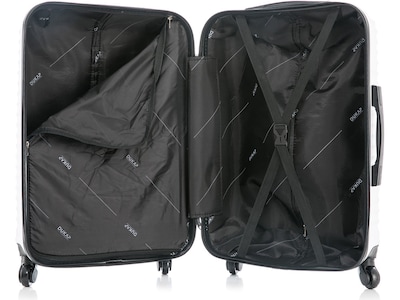 DUKAP Adly 3-Piece Hardside Spinner Luggage Set, TSA Checkpoint Friendly, White (DKADLSML-WHI)