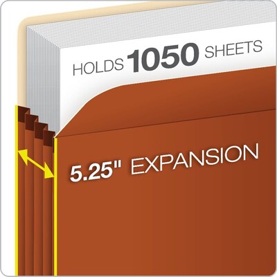 Pendaflex Reinforced File Pocket, 5 1/4" Expansion, Letter Size, Redrope, 10/Box (1534GOX)