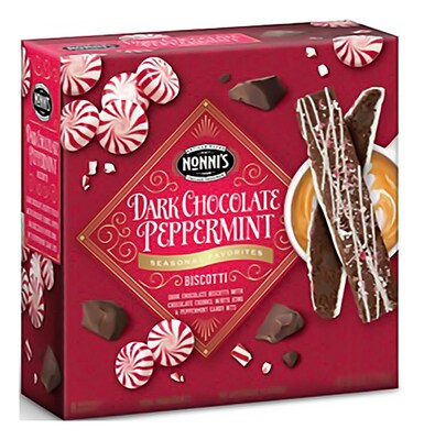 Nonnis Dark Chocolate Peppermint Biscotti, 6.88 oz., 8 Count (NSD97845)