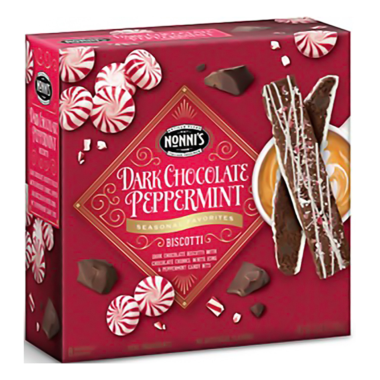 Nonnis Dark Chocolate Peppermint Biscotti, 6.88 oz., 8 Count (NSD97845)