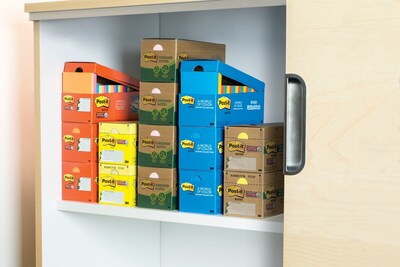 Post-it Recycled Notes, 3" x 3", Canary Collection, 75 Sheet/Pad, 24 Pads/Pack (654R24CPCY)
