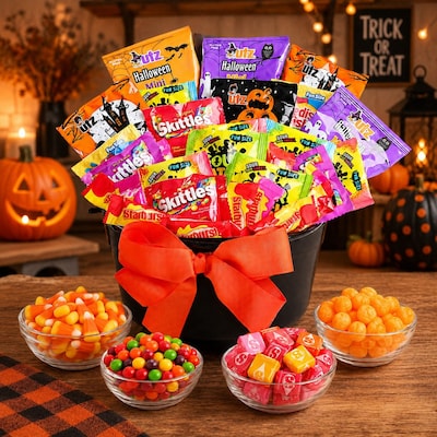 Alder Creek Halloween Witchs Cauldron of Treats Gift Basket (FG07446)