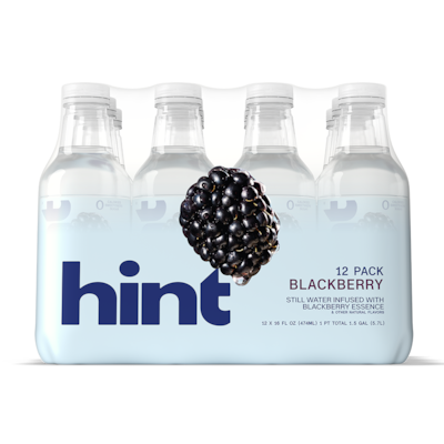 Hint Blackberry Flavored Water, 16 oz., 12/Carton (00034)